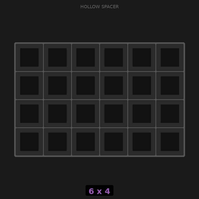 Spacer 6x4 Hollow