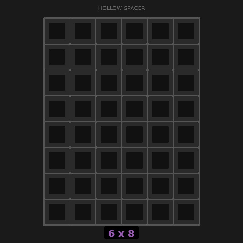 [RR-SH-6x8] Spacer 6x8 Hollow