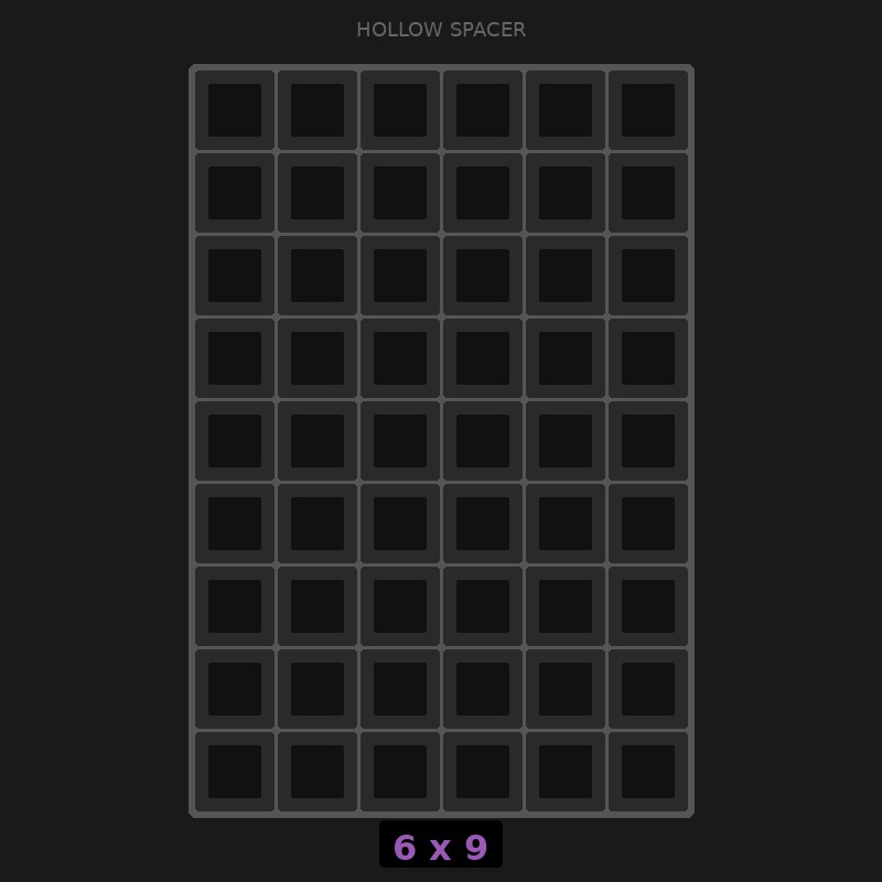 Spacer 6x9 Hollow