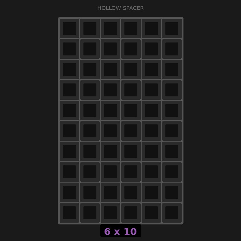 [RR-SH-6x10] Spacer 6x10 Hollow