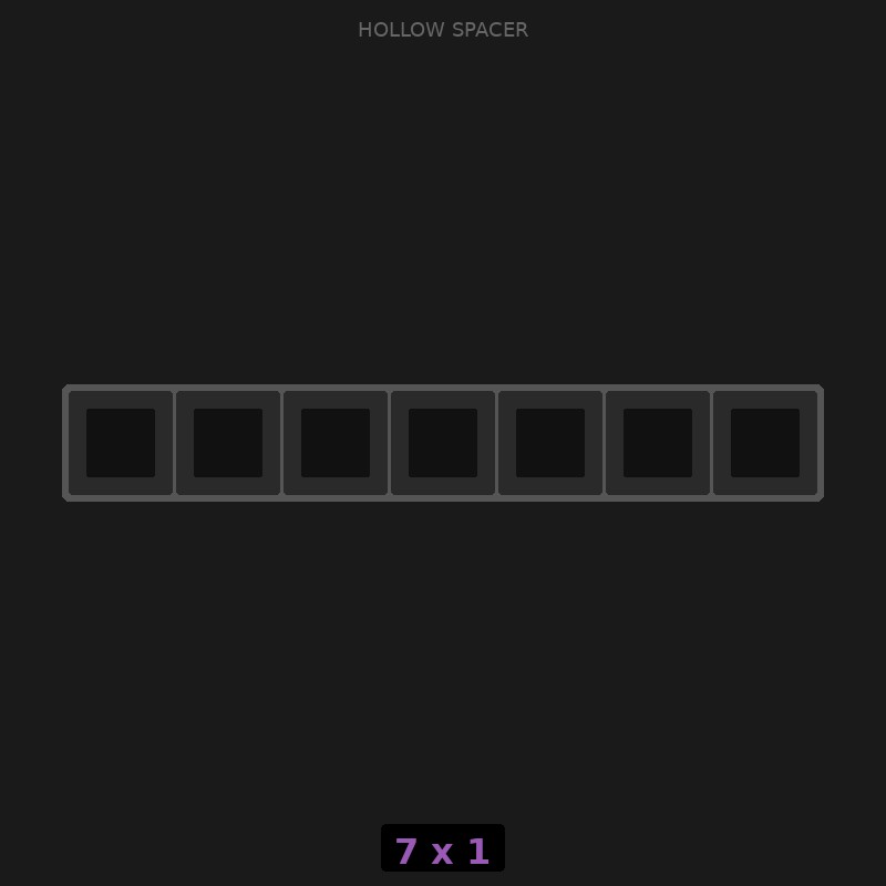 Spacer 7x1 Hollow