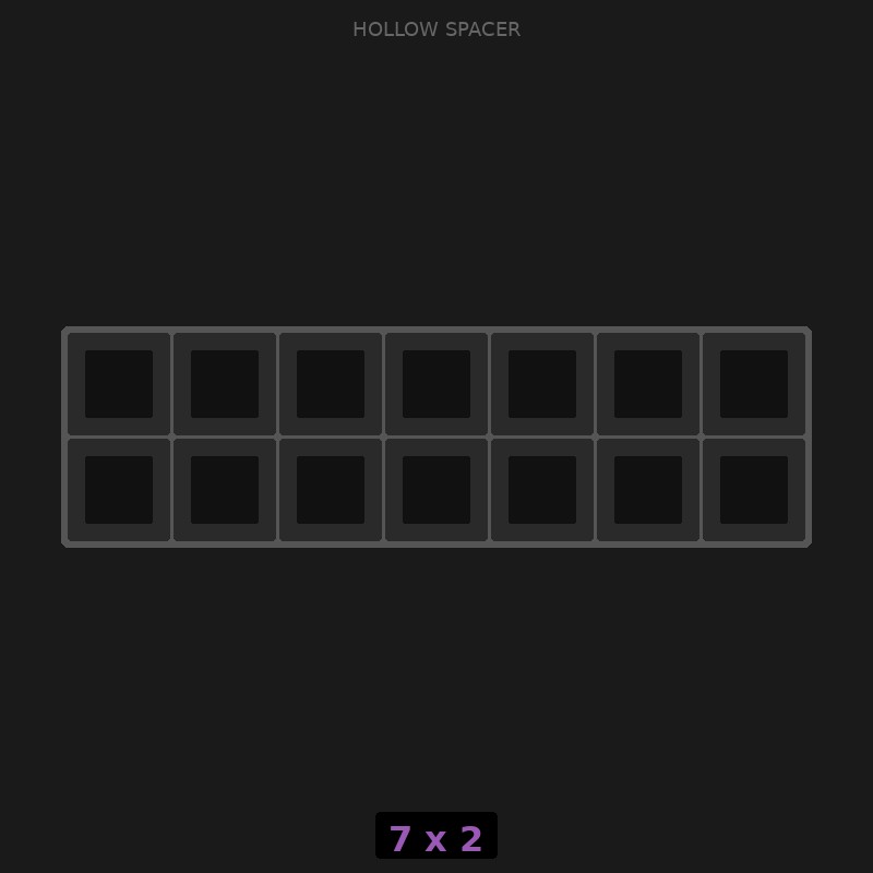 Spacer 7x2 Hollow