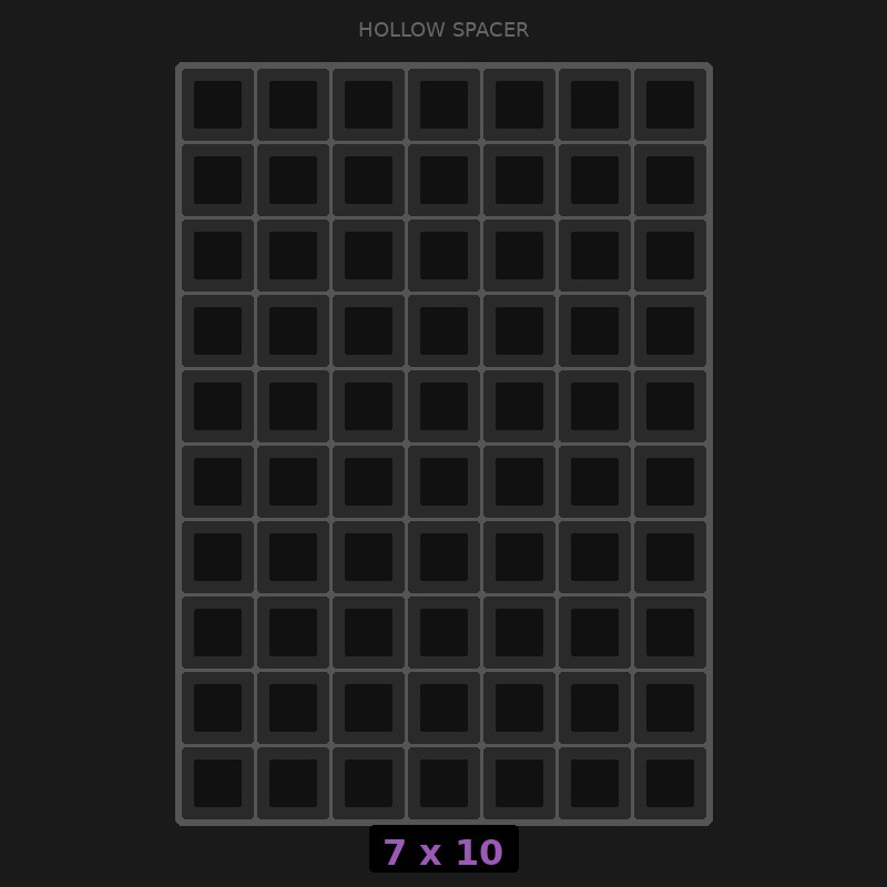 [RR-SH-7x10] Spacer 7x10 Hollow