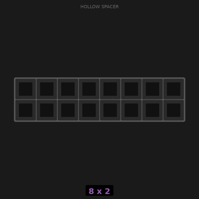 Spacer 8x2 Hollow