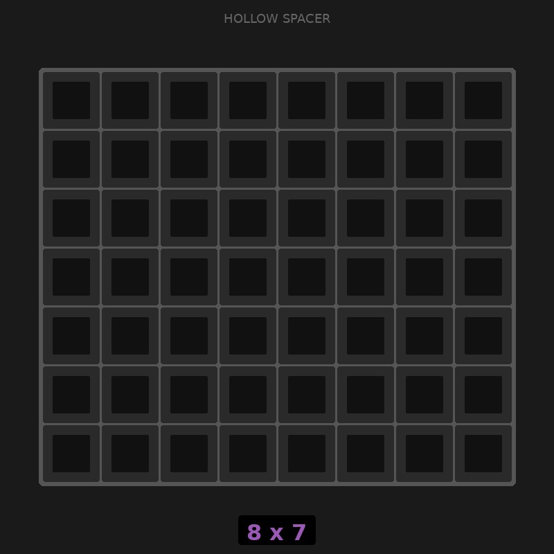Spacer 8x7 Hollow