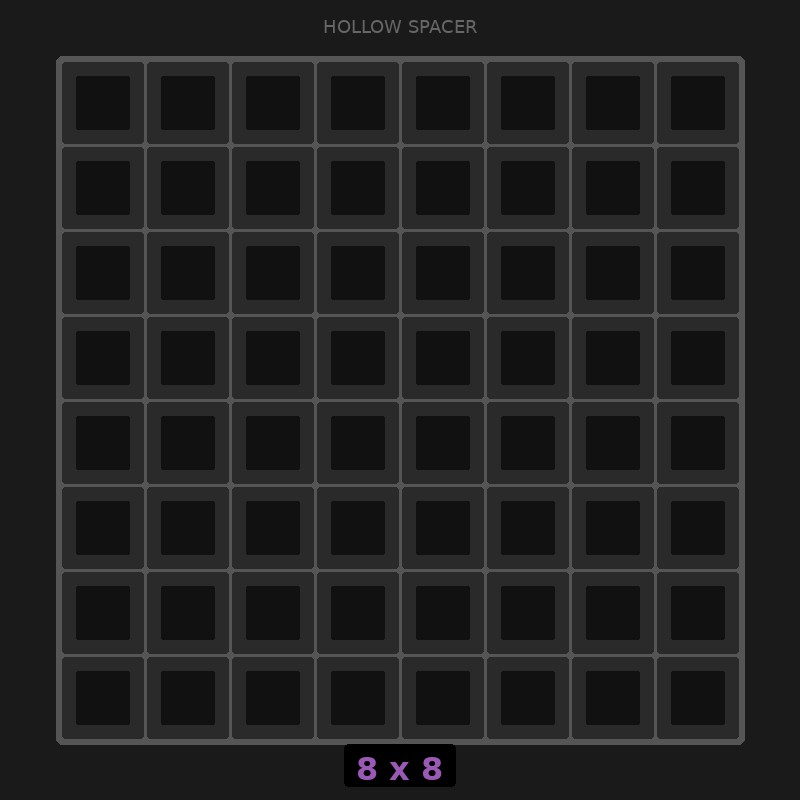 Spacer 8x8 Hollow