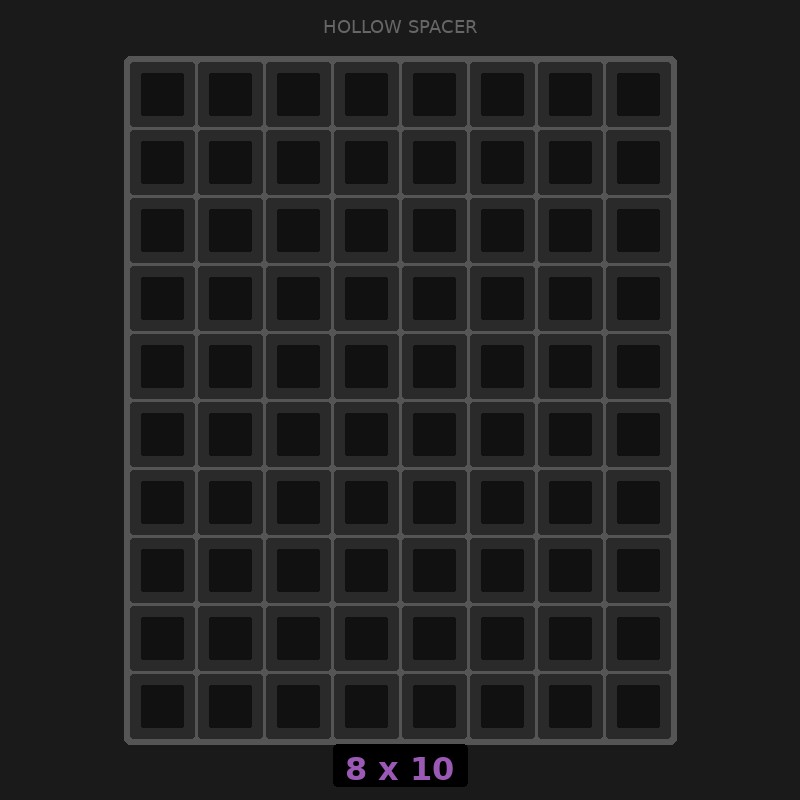 [RR-SH-8x10] Spacer 8x10 Hollow