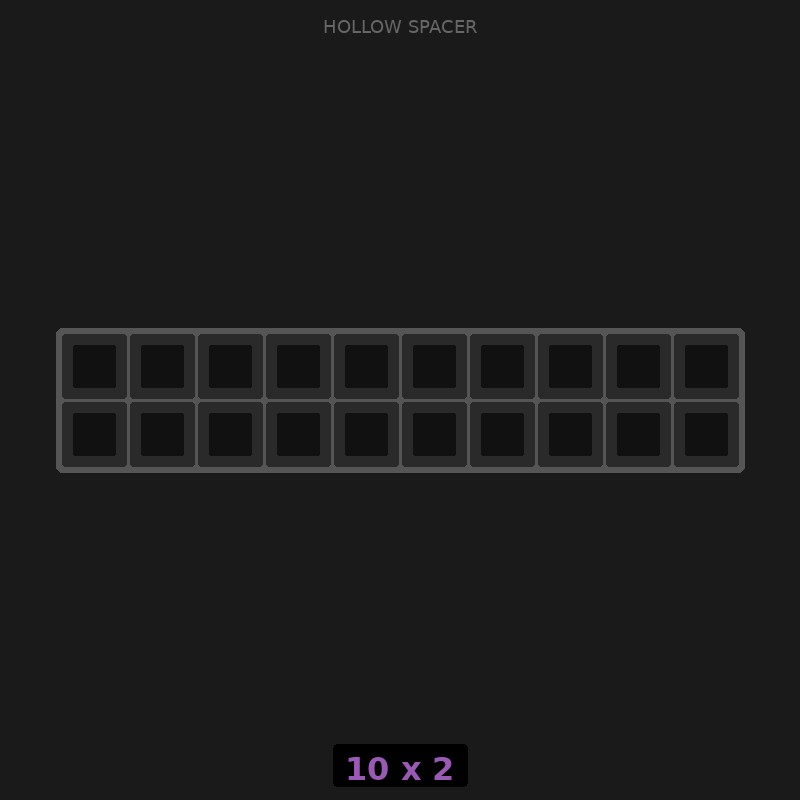 Spacer 10x2 Hollow