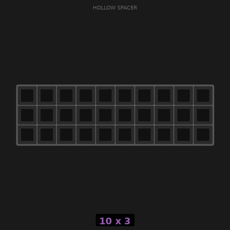 Spacer 10x3 Hollow