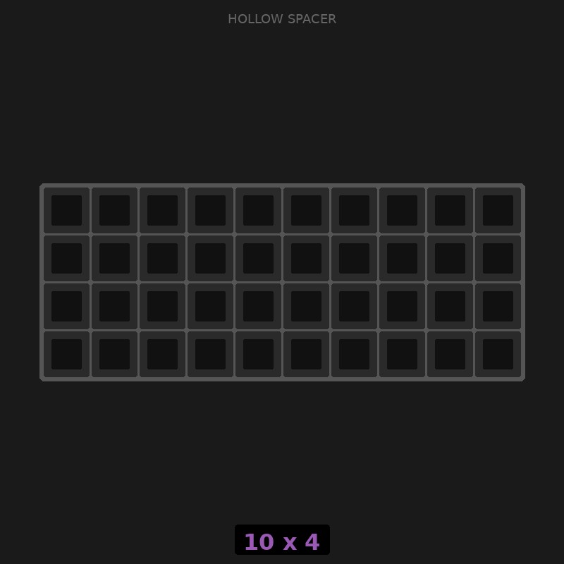 Spacer 10x4 Hollow