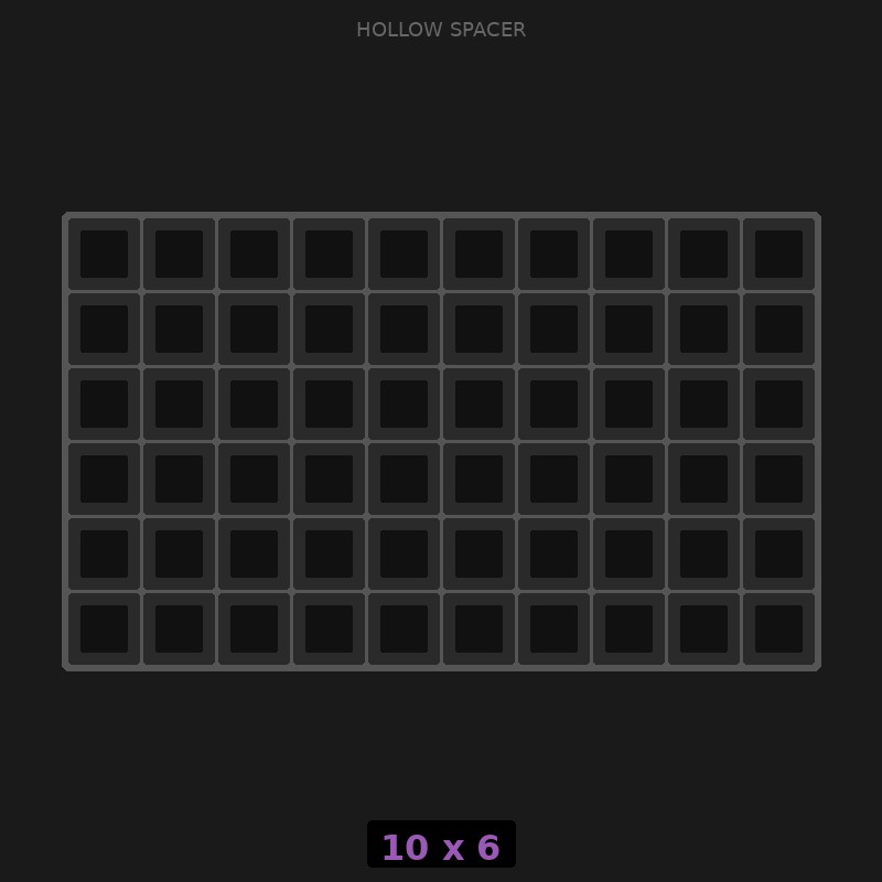 Spacer 10x6 Hollow