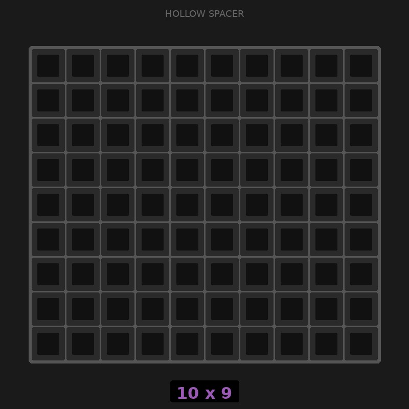 Spacer 10x9 Hollow