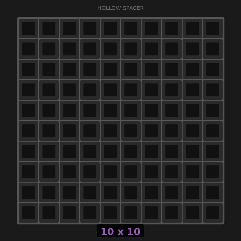Spacer 10x10 Hollow