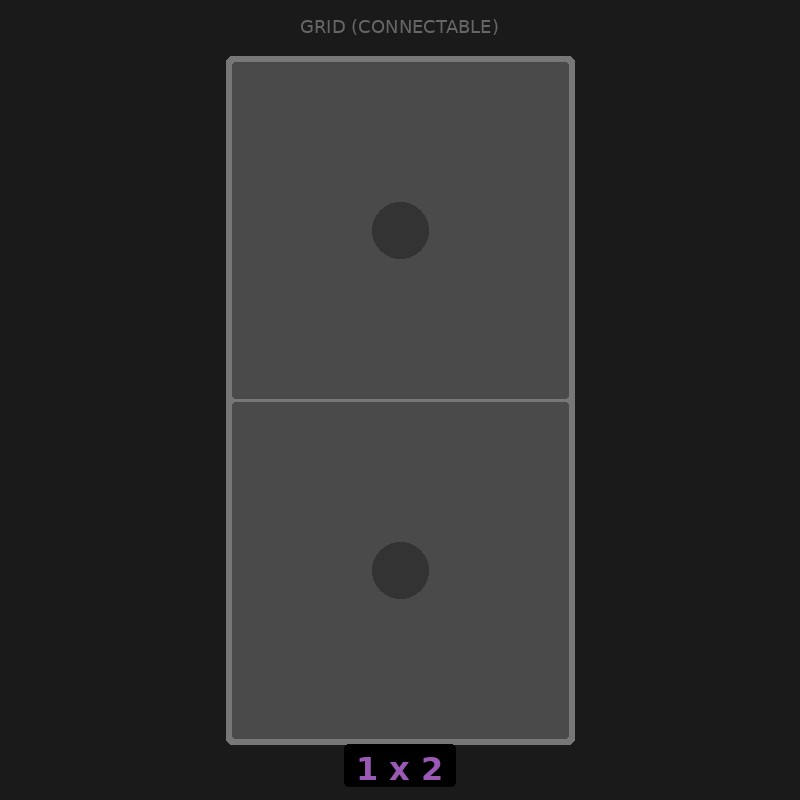 [RR-GC-1x2] Grid Base 1x2 Interlockable