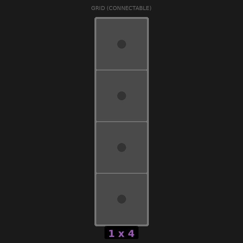 [RR-GC-1x4] Grid Base 1x4 Interlockable