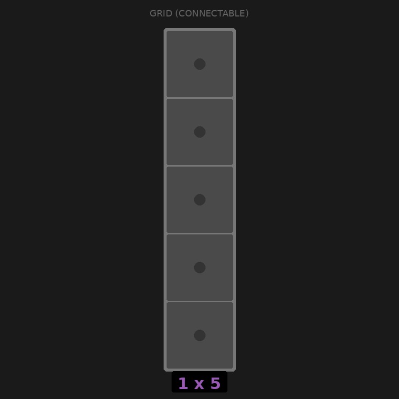 Grid Base 1x5 Interlockable