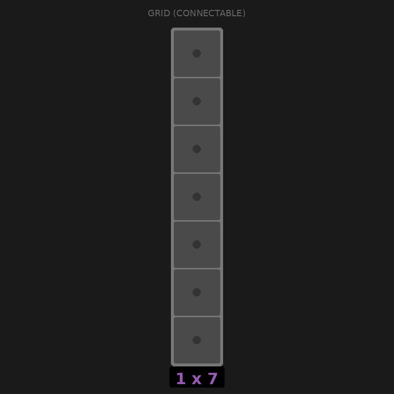 Grid Base 1x7 Interlockable
