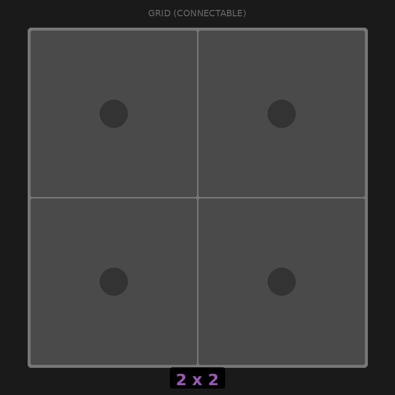 Grid Base 2x2 Interlockable