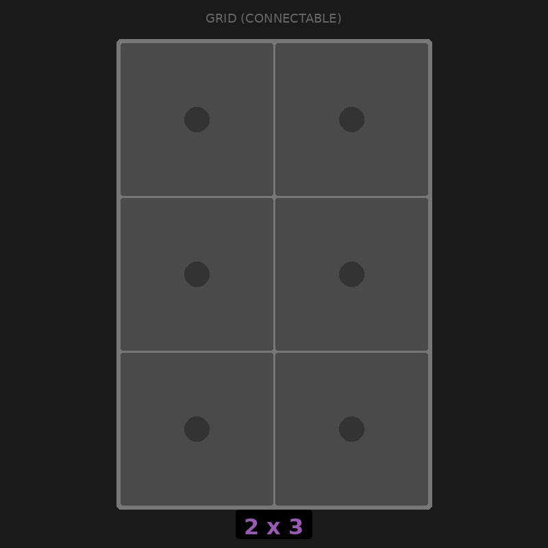 [RR-GC-2x3] Grid Base 2x3 Interlockable