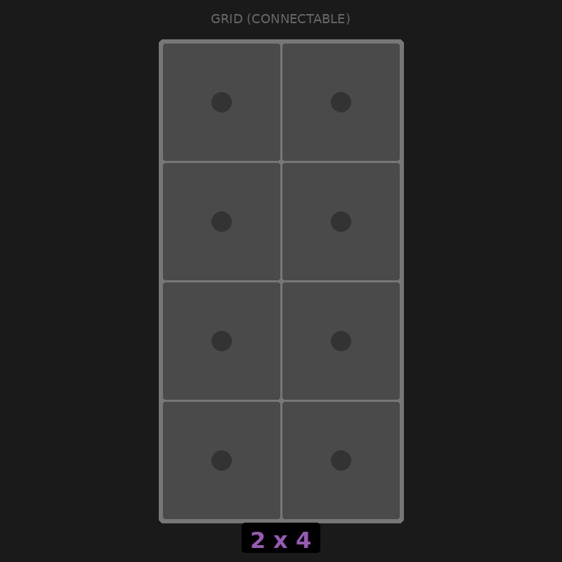 [RR-GC-2x4] Grid Base 2x4 Interlockable