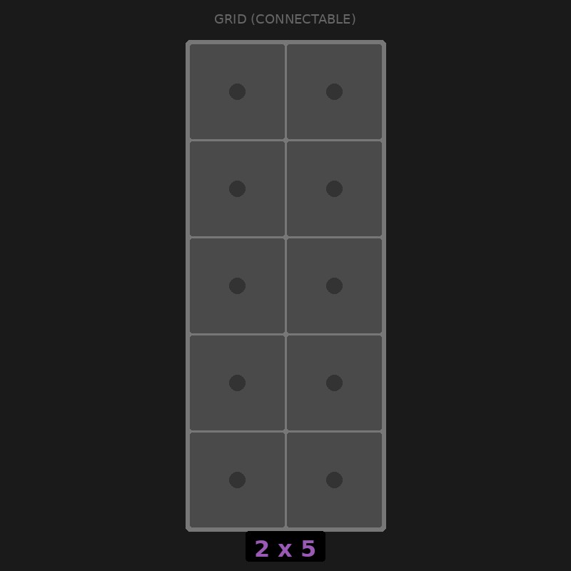 [RR-GC-2x5] Grid Base 2x5 Interlockable
