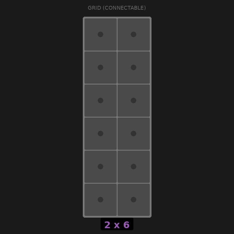 [RR-GC-2x6] Grid Base 2x6 Interlockable
