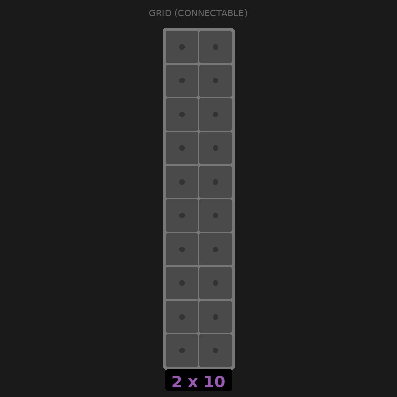 [RR-GC-2x10] Grid Base 2x10 Interlockable