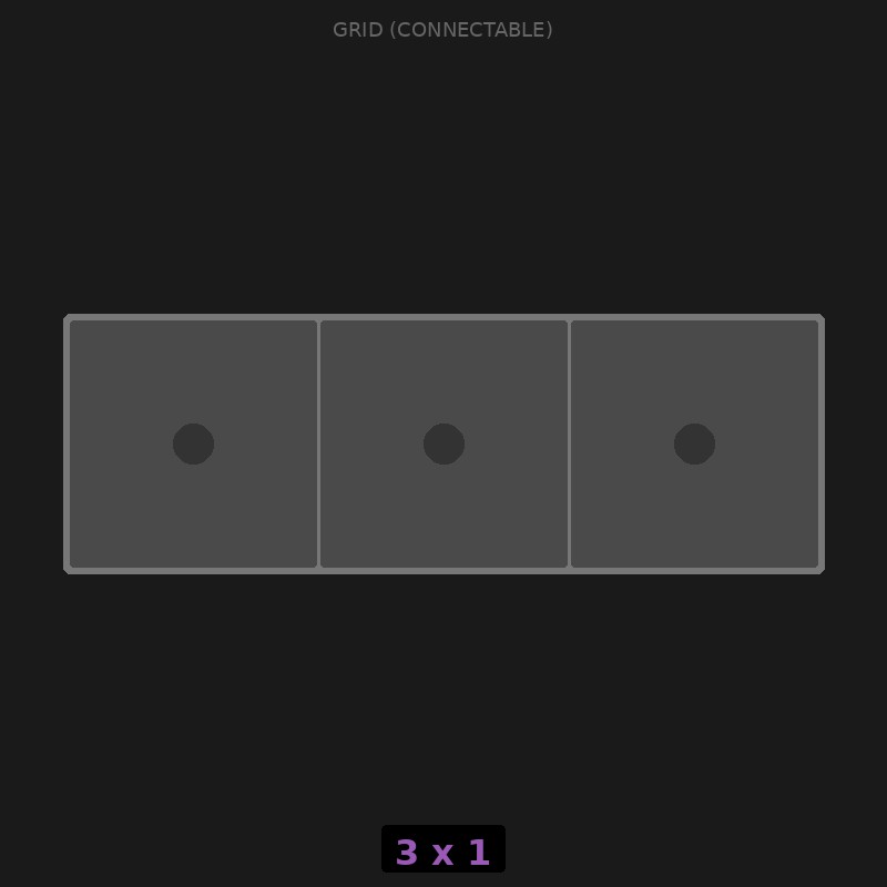 [RR-GC-3x1] Grid Base 3x1 Interlockable