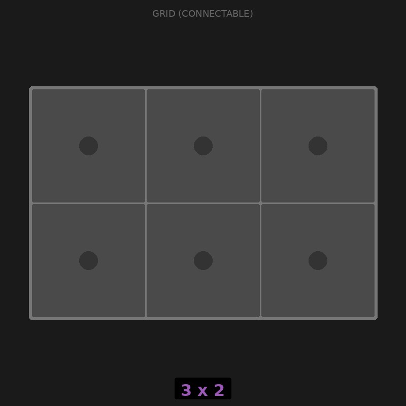 [RR-GC-3x2] Grid Base 3x2 Interlockable