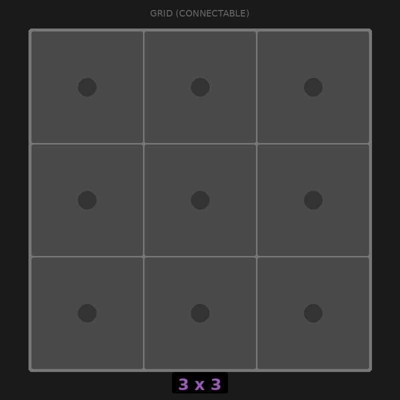 [RR-GC-3x3] Grid Base 3x3 Interlockable