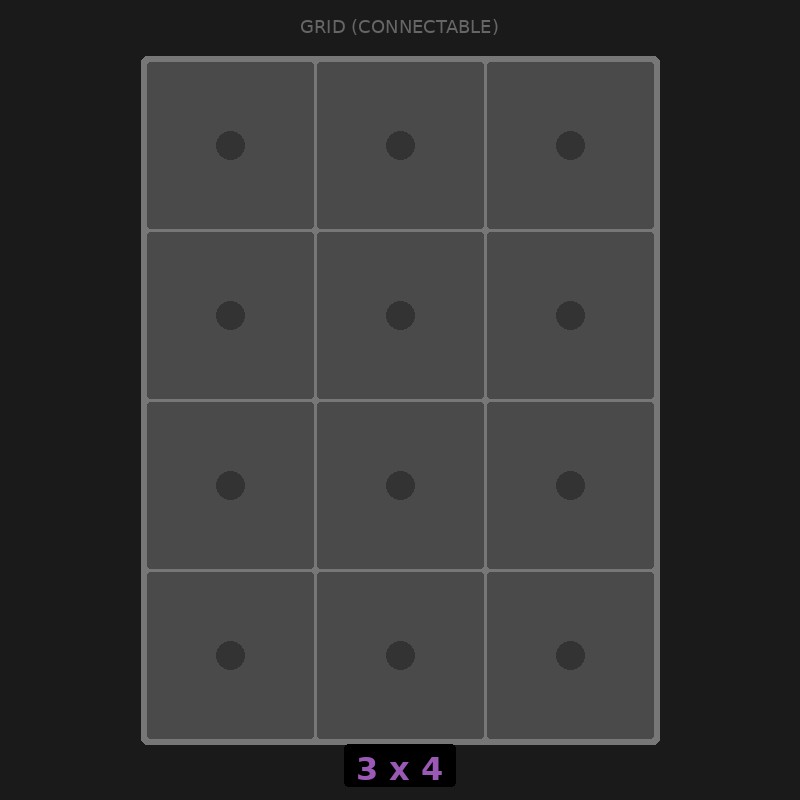 [RR-GC-3x4] Grid Base 3x4 Interlockable