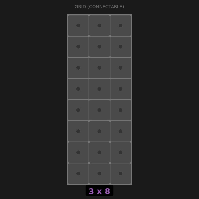 [RR-GC-3x8] Grid Base 3x8 Interlockable