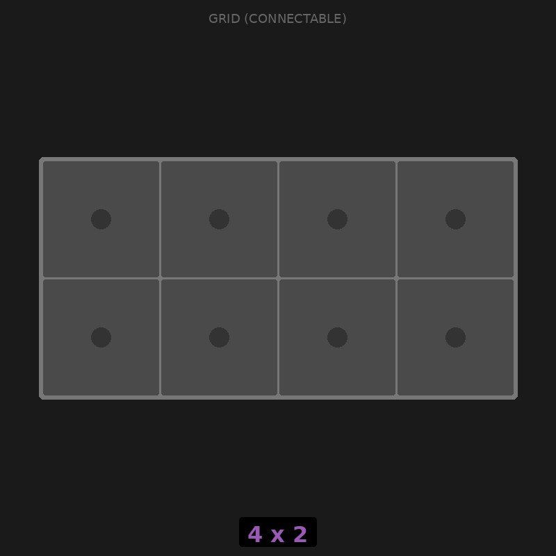 [RR-GC-4x2] Grid Base 4x2 Interlockable