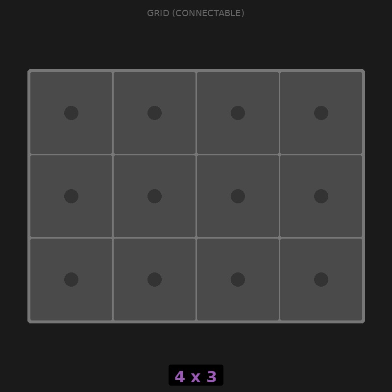 [RR-GC-4x3] Grid Base 4x3 Interlockable