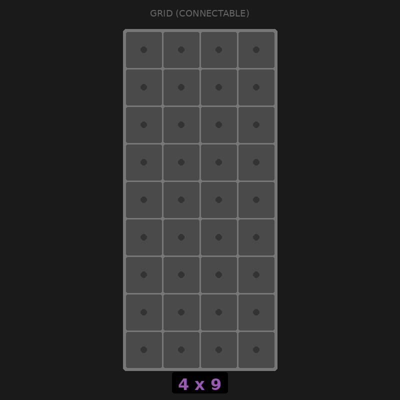 [RR-GC-4x9] Grid Base 4x9 Interlockable