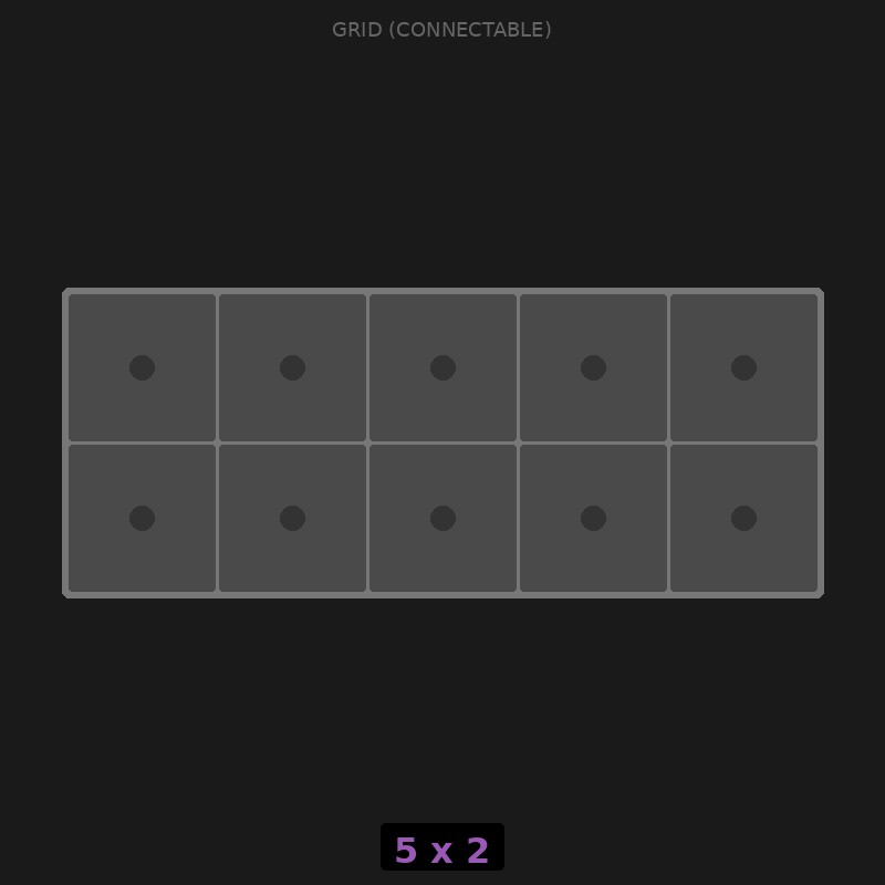[RR-GC-5x2] Grid Base 5x2 Interlockable