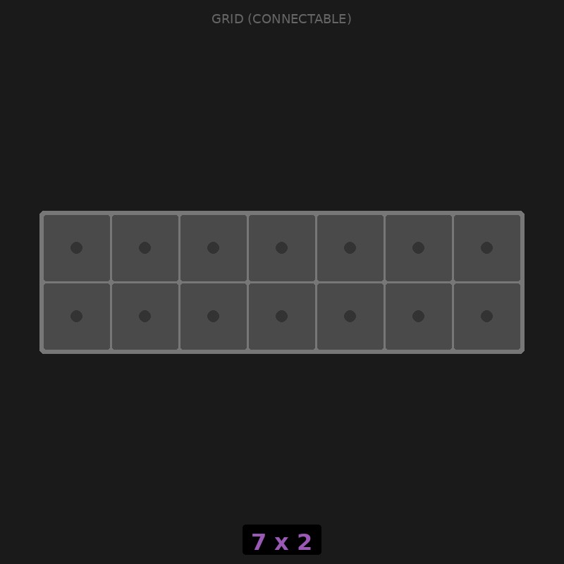 [RR-GC-7x2] Grid Base 7x2 Interlockable