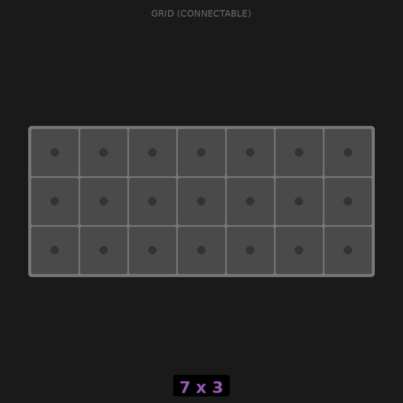 [RR-GC-7x3] Grid Base 7x3 Interlockable