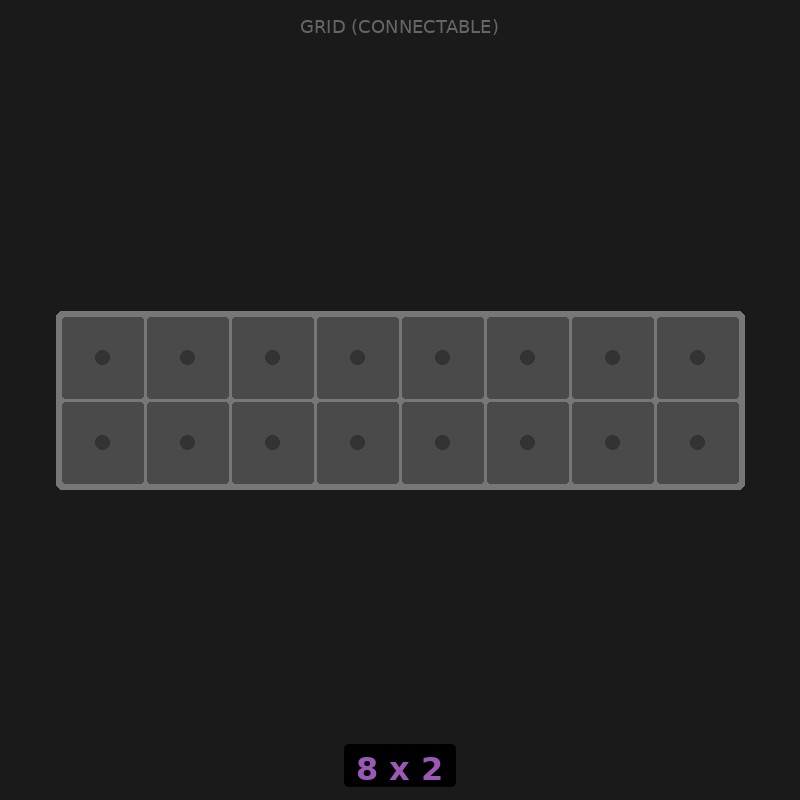 [RR-GC-8x2] Grid Base 8x2 Interlockable