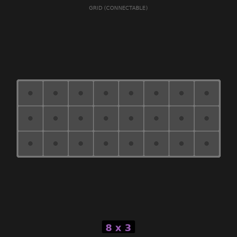 [RR-GC-8x3] Grid Base 8x3 Interlockable