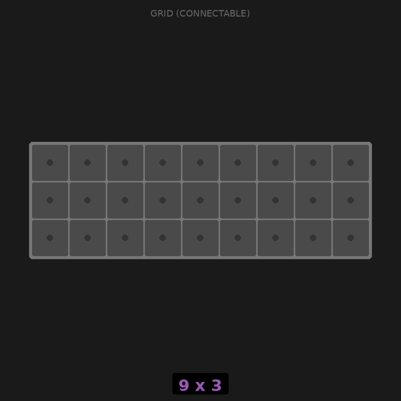 [RR-GC-9x3] Grid Base 9x3 Interlockable