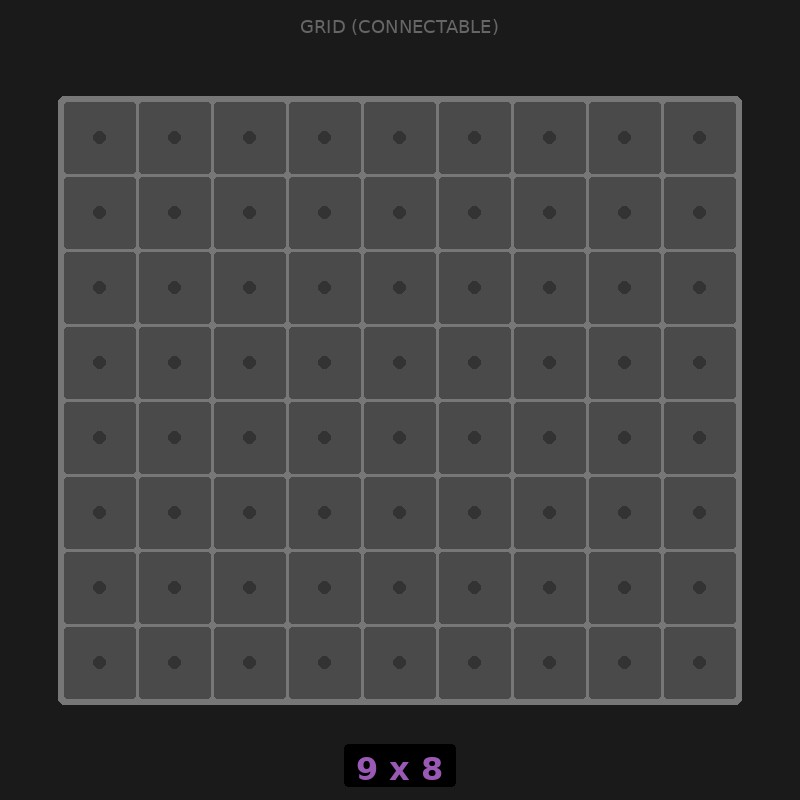 [RR-GC-9x8] Grid Base 9x8 Interlockable