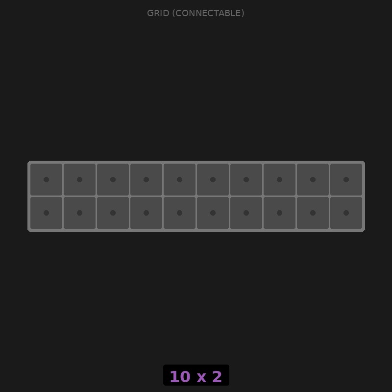 [RR-GC-10x2] Grid Base 10x2 Interlockable