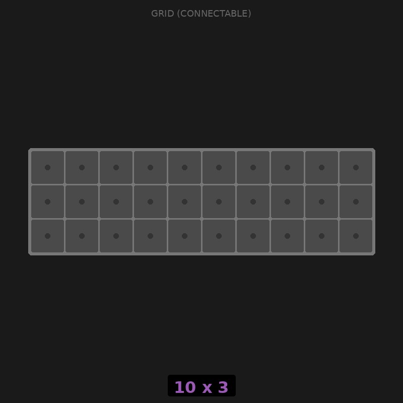 [RR-GC-10x3] Grid Base 10x3 Interlockable