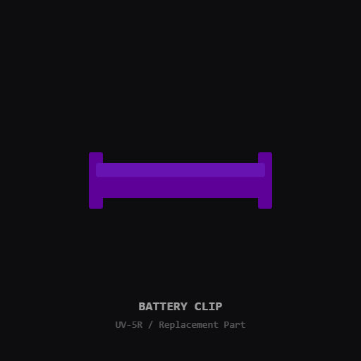 [RR-UV5R-BCLIP] UV-5R Battery Clip Part