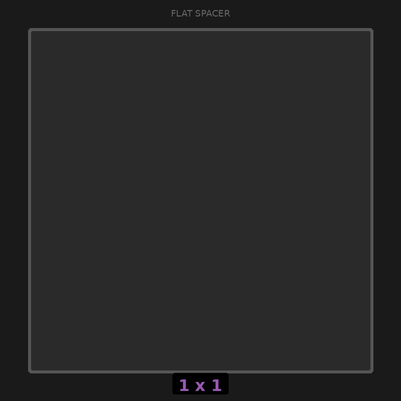 [RR-SF-1x1] Spacer 1x1 Flat