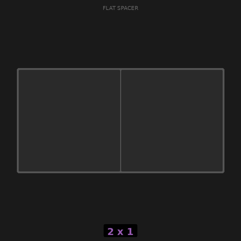 Spacer 2x1 Flat
