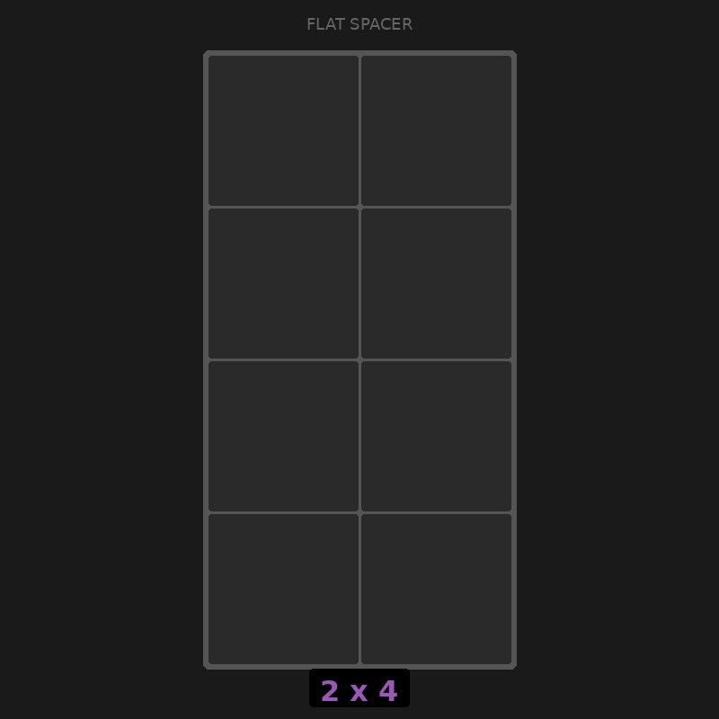Spacer 2x4 Flat