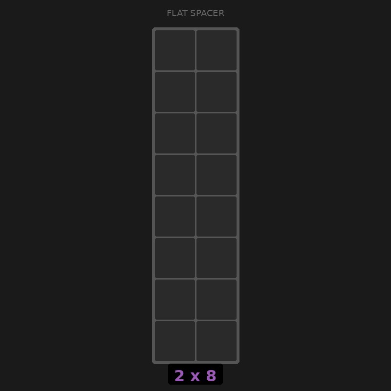 Spacer 2x8 Flat