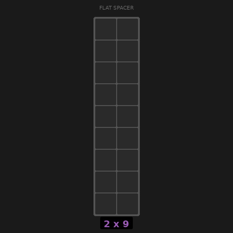 [RR-SF-2x9] Spacer 2x9 Flat